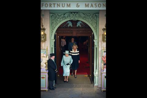The Queen leads a royal visit to Fortnum & Mason’s flagship Piccadilly store in March 2012